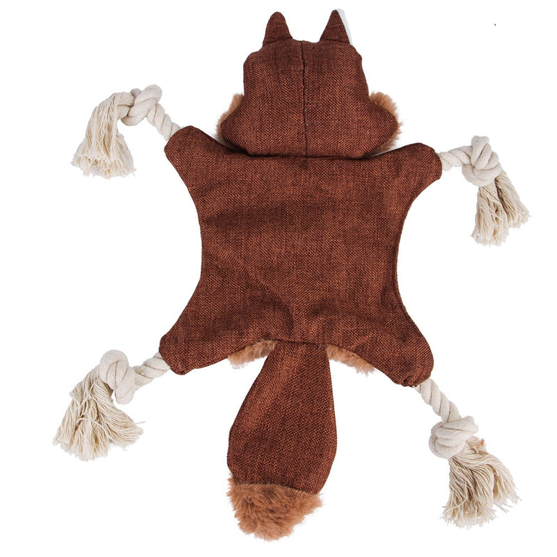 Petgoo Fox Squirrel Bear Squeak Toy For Dog