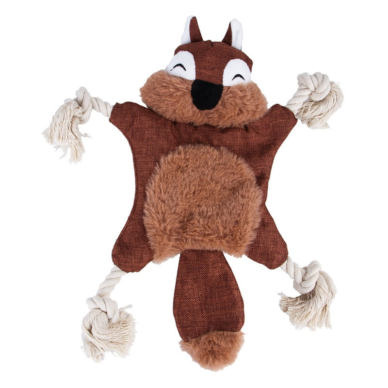 Petgoo Fox Squirrel Bear Squeak Toy For Dog