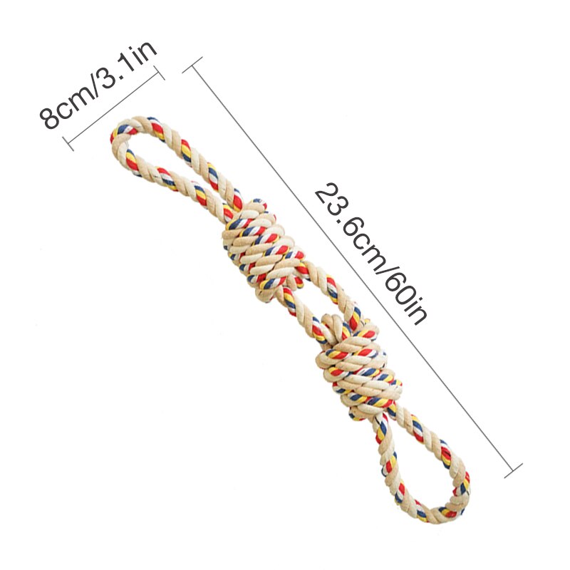 Petgoo Knot Rope with Double Loop Dog Toy