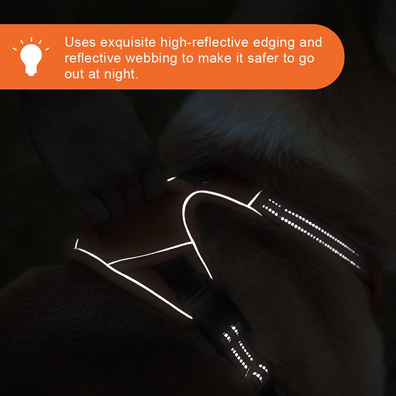 Petgoo 3M Polyester Reflective Front Clip Dog Harness