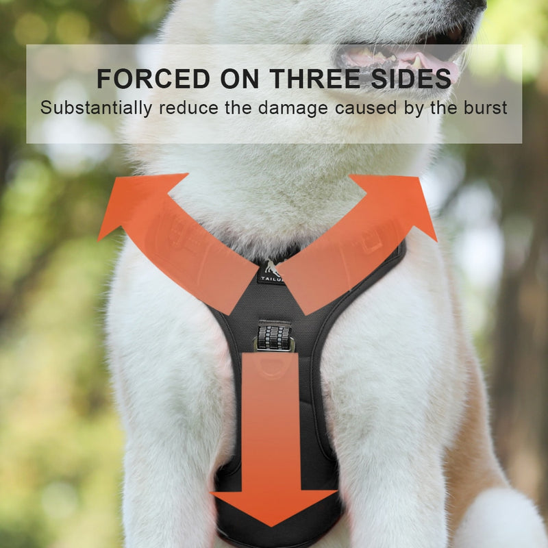 Petgoo 3M Polyester Reflective Front Clip Dog Harness