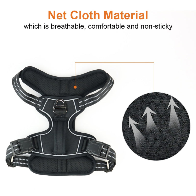 Petgoo 3M Polyester Reflective Front Clip Dog Harness