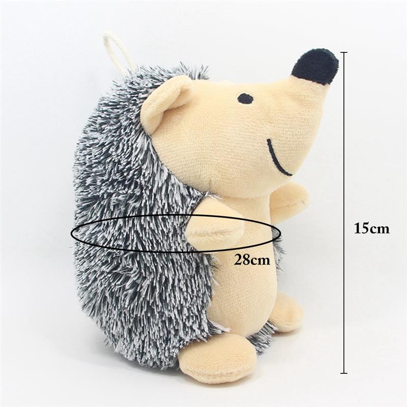 Petgoo Plush Squeaking Hedgehog Dog Toy