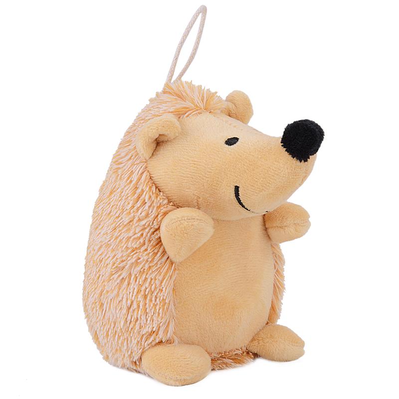 Petgoo Plush Squeaking Hedgehog Dog Toy