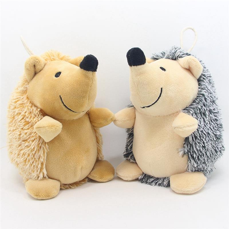 Petgoo Plush Squeaking Hedgehog Dog Toy