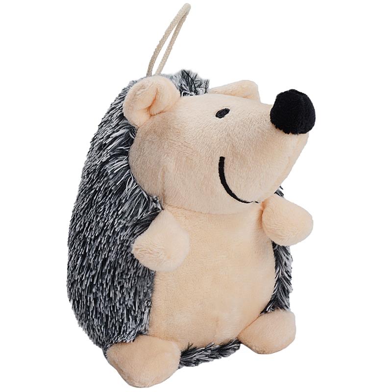 Petgoo Plush Squeaking Hedgehog Dog Toy