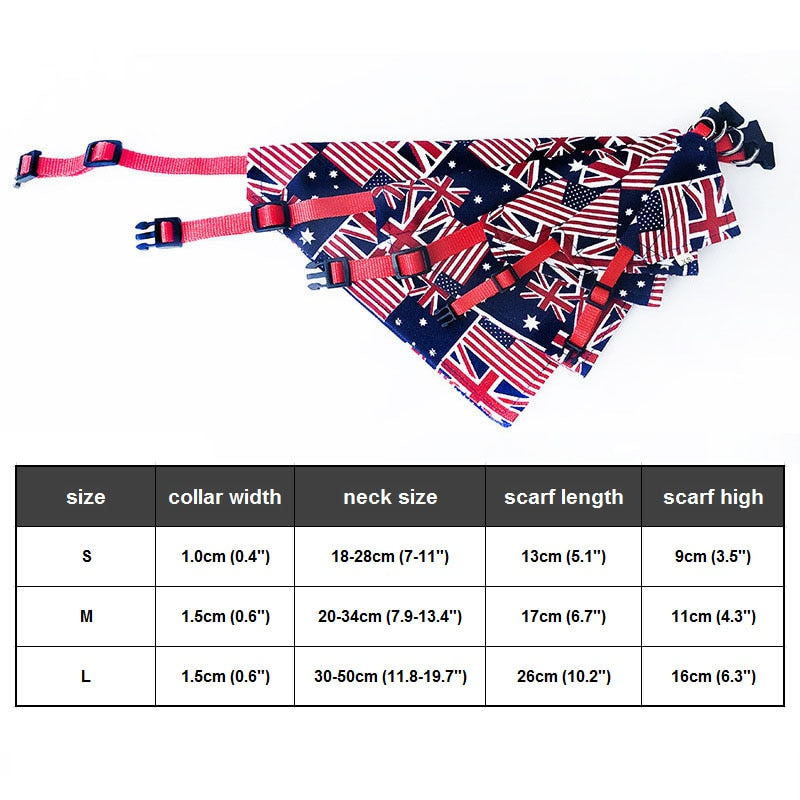 Petgoo Fashion-Forward Print Dog Bandana and Collar for Puppies