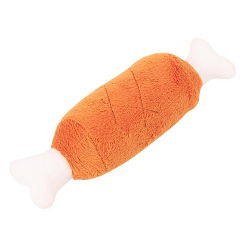 Bones Shape Plush Sound Chew Toys for Cat Dog