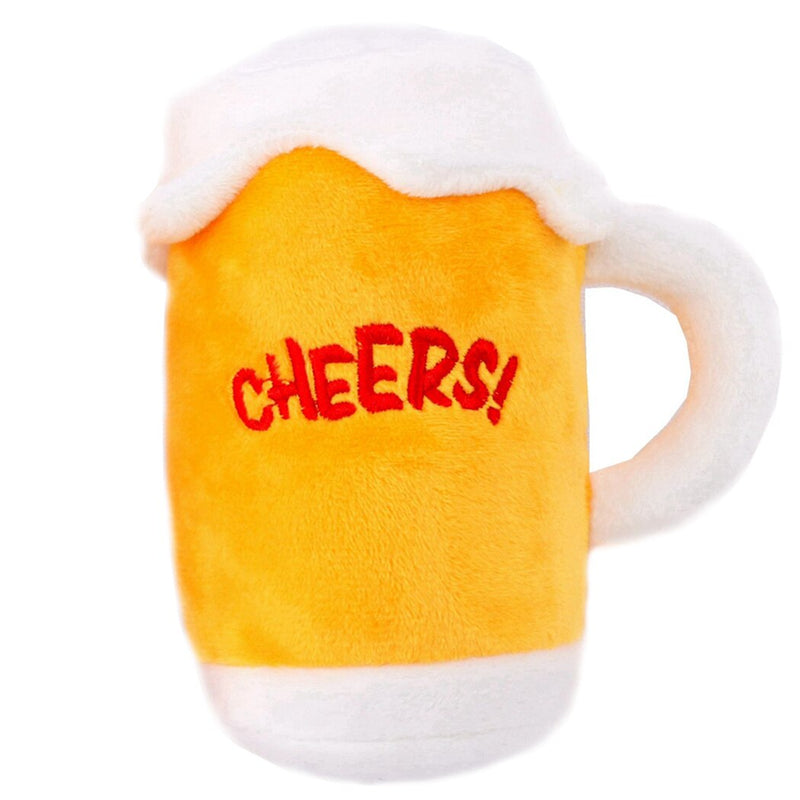 Cute Pet Plush Toy Creative Beer Bottle Cup Pet Squeaky Pet Funny Toys