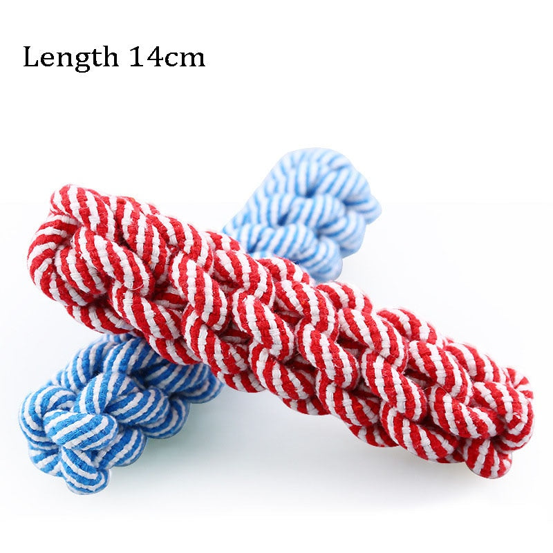 Pet Dog Chew Toys for Small Dogs Cleaning Teeth Rope Knot Ball Toy Playing Animals