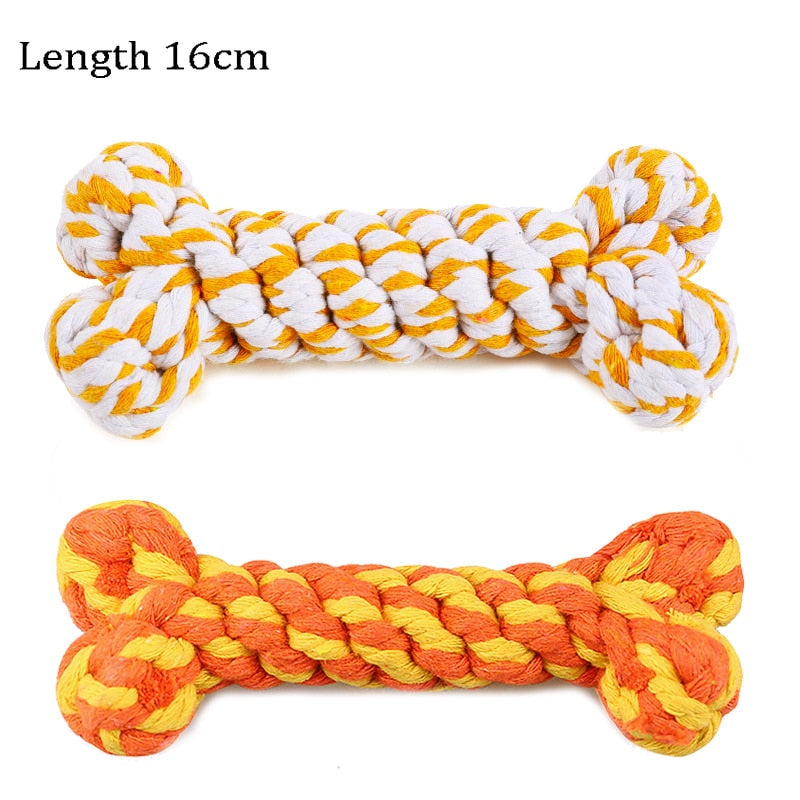 Pet Dog Chew Toys for Small Dogs Cleaning Teeth Rope Knot Ball Toy Playing Animals