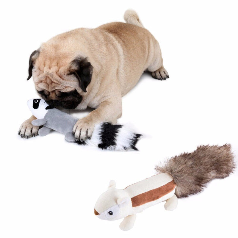 Squirrel Plush Stuffed Pet Toy For Dog Cat  Interactive Plush Toys