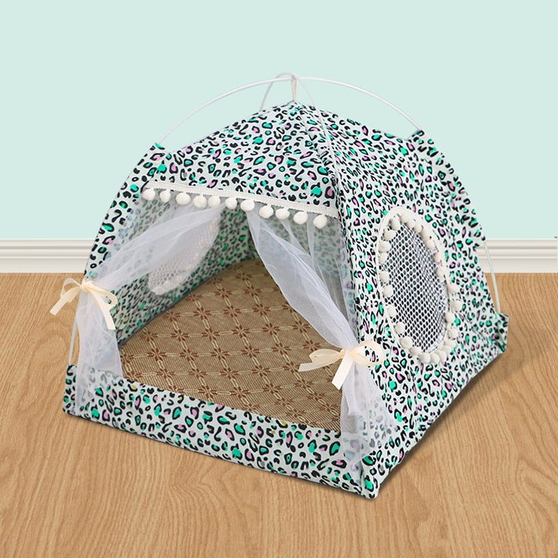 Petgoo Summer Dog Breathable Pet Puppy House Comfortable Removable Bed Cave