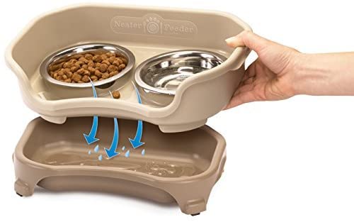 Dog and Cat Bowls - Raised Pet Dish - Stainless Steel Food and Water Bowls for Small to Large Dogs and Cats