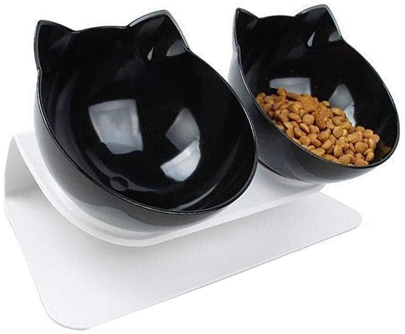 Pet Food Water Feeder Bowl, 15° Tilted Pet Bowl Stress-Free Suit for Cats Small Dogs