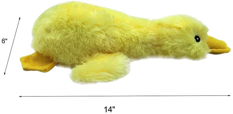 Pet Plush Squeaky Dog Toy Cute Duck Interactive Filler Chew Toys for Dogs Yellow