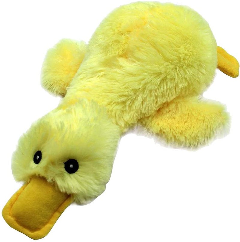 Pet Plush Squeaky Dog Toy Cute Duck Interactive Filler Chew Toys for Dogs Yellow