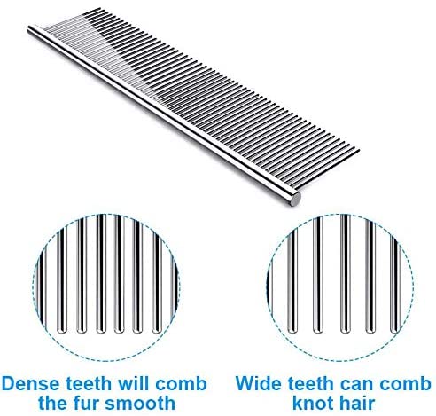 weback Flea Comb for Dogs, Lice Combs,Tick Comb, Cat flea Combs with Durable Teeth for Removing Tear Stains, Fleas, Dandruff, Lice