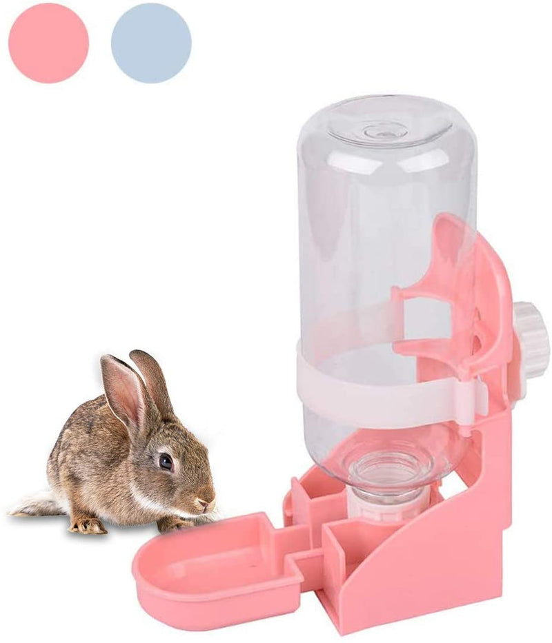 Rabbit Water Bottle, 17oz Hanging Water Fountain Automatic Dispenser No Leak WaterFeeder for Bunny Chinchilla Guinea Pig Hedgehog Ferret