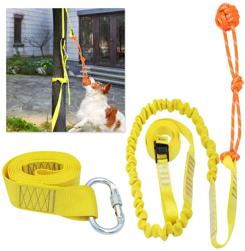 Retractable Interactive Dog Toy, Rope Tug of War Toys for Medium or Large Dogs, Outdoor Hanging Exercise Play Tug War, Extra Durable, Safe