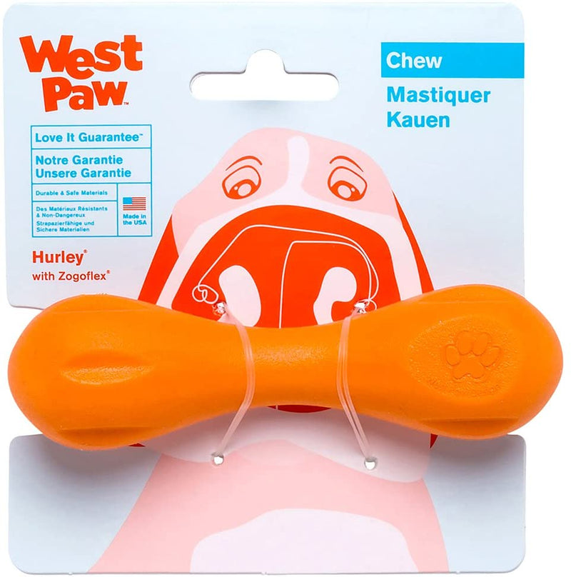 WEST PAW Zogoflex Hurley Dog Bone Chew Toy – Floatable Pet Toys for Aggressive Chewers, Catch, Fetch – Bright-Colored Bones for Dogs – Recyclable, Dishwasher-Safe, Non-Toxic, Made in USA