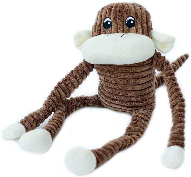 Spencer The Crinkle Monkey Dog Toy, Squeaker and Crinkle Plush Toy