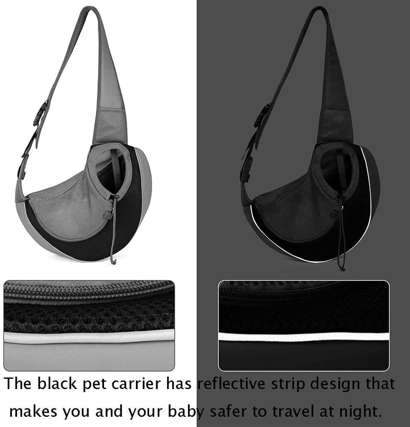 Pet Dog Sling Carrier Breathable Mesh Travel Safe Sling Bag Carrier for Dogs Cats