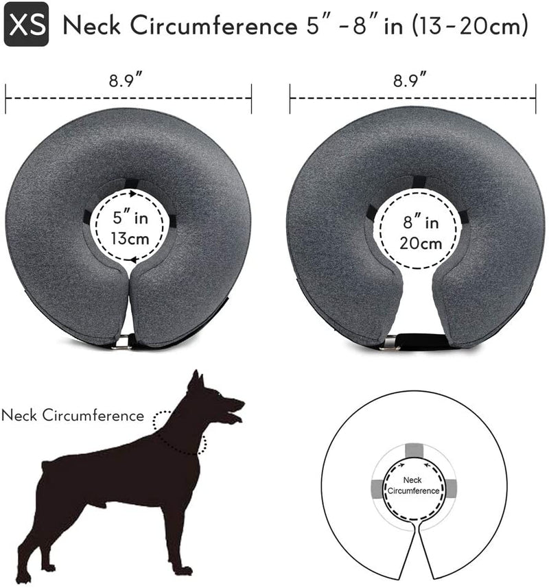 Pet Inflatable Collar for After Surgery,Soft Protective Recovery Collar Large Dog Cone for Dogs to Prevent from Touching Stitches, Wounds and Rashes