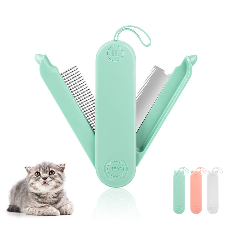 Cat Dog Hair Brush for Deshedding Double Sided Pet Grooming Tool for Long & Short