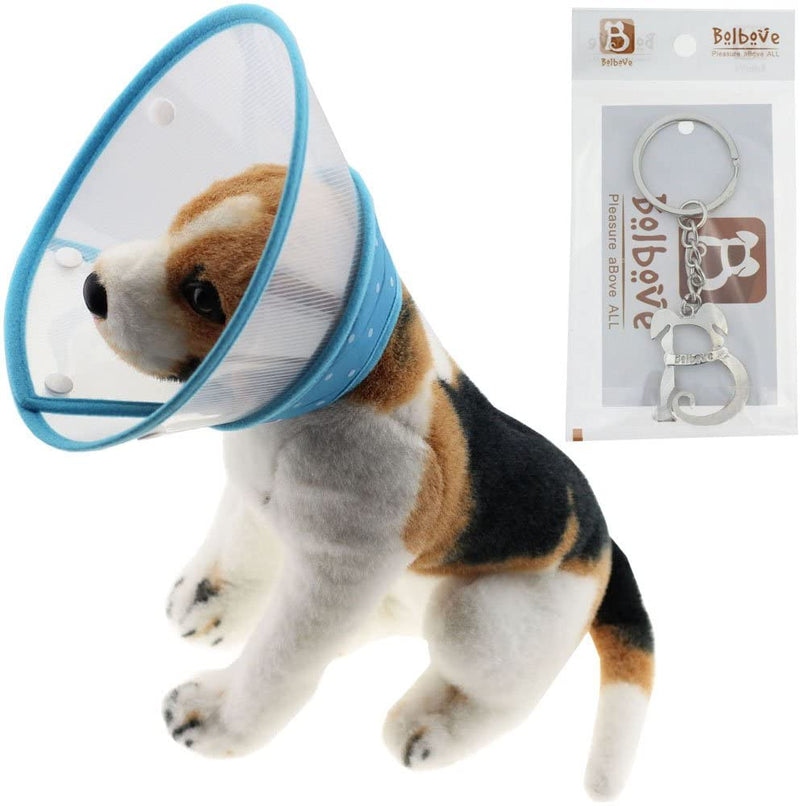 Pet Plastic Clear Cone Recovery E-Collar with Dots Design Soft Edge for Small Dogs & Cats