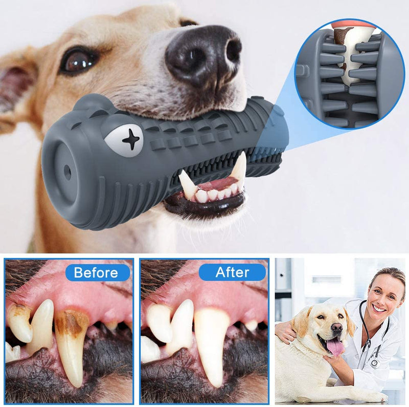 Dog Chew Toys,Wisedom Indestructible Tough Durable Dog Toothbrush Toys for Aggressive Chewers Large Breed Dental Care Teeth Cleaning