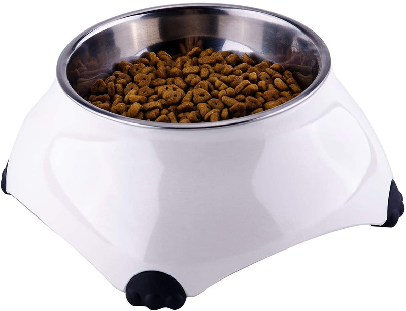 Dog Cat Bowls Melamine Stand Stainless Steel Pet Bowls for Small Medium Large Dogs and Cats