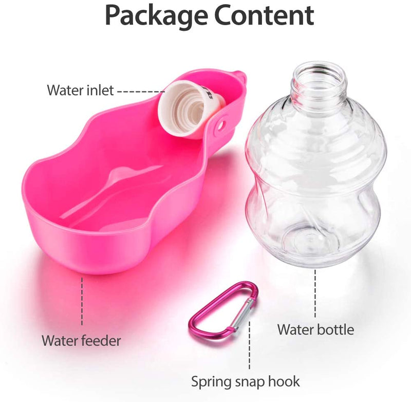 Dog Water Bottle Pet Travel Water Bottle with Foldable Bowl Holder Drink Cup Tray Stand Attachment Dog Cat Travel Drink Bottle Bowl, Pet Outdoor Drinking Cup