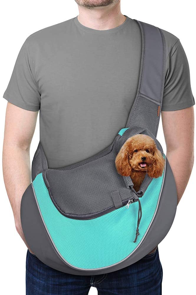 Pet Dog Sling Carrier Breathable Mesh Travel Safe Sling Bag Carrier for Dogs Cats