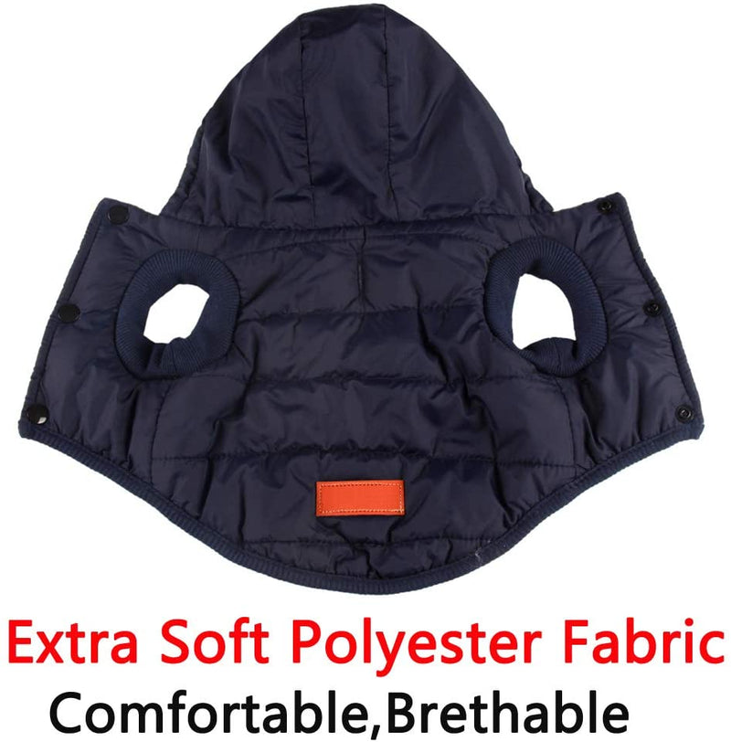 Fleece and Cotton Lining Extra Warm Dog Hoodie in Winter,Small Dog Jacket Puppy Coats with Hooded