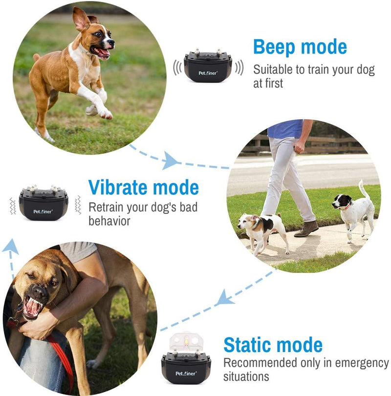 Dog Training Collar Rechargeable and Rainproof 330 yd Remote Dog Training Collar with Beep, Vibra and Static Electronic Collar