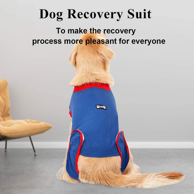 Recovery Suit for Dogs Cats After Surgery, Recovery Shirt for Male Female Dog Abdominal Wounds Bandages Cone E-Collar Alternative, Anti-Licking Pet Surgical Recovery Snuggly Suit, Soft Fabric Onesie