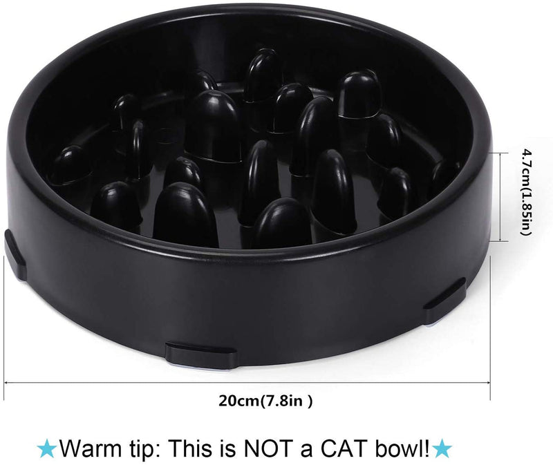 Slow Feeder Dog Bowl New Arriving Slow Feeding Interactive Bloat Stop Dog Bowls,Black,Medium