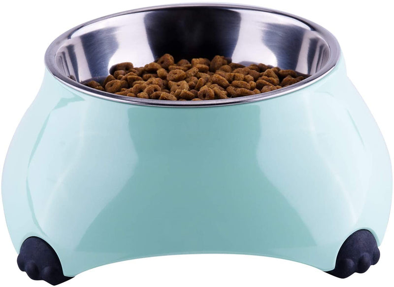 Dog Cat Bowls Melamine Stand Stainless Steel Pet Bowls for Small Medium Large Dogs and Cats