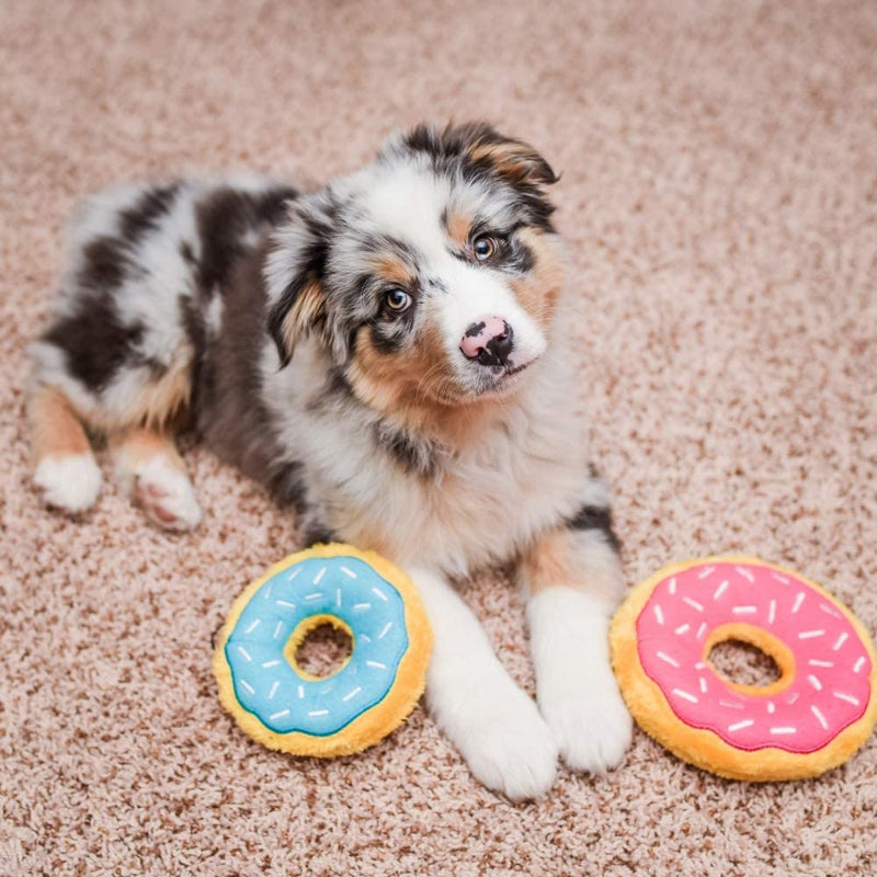 Donutz Squeaky Plush Dog Toy