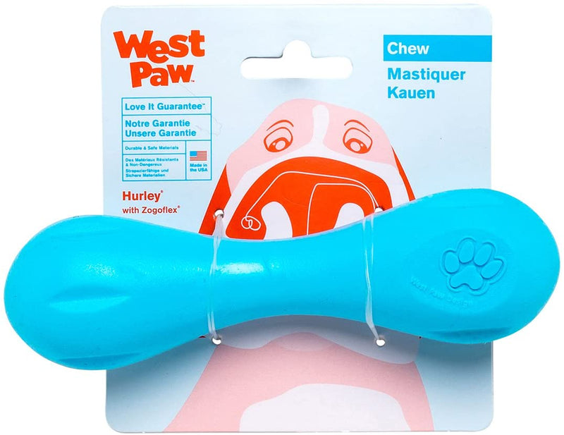 WEST PAW Zogoflex Hurley Dog Bone Chew Toy – Floatable Pet Toys for Aggressive Chewers, Catch, Fetch – Bright-Colored Bones for Dogs – Recyclable, Dishwasher-Safe, Non-Toxic, Made in USA