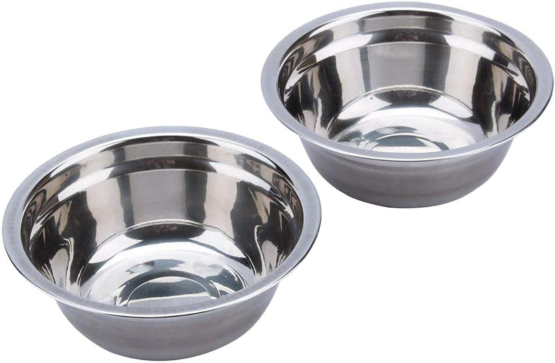 Stainless Steel Raised Pet Bowl wtih Double Dog Cat Food and Water Feeder Dish Retro Iron Elevated Stand