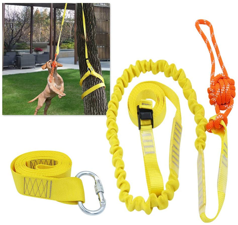 Retractable Interactive Dog Toy, Rope Tug of War Toys for Medium or Large Dogs, Outdoor Hanging Exercise Play Tug War, Extra Durable, Safe