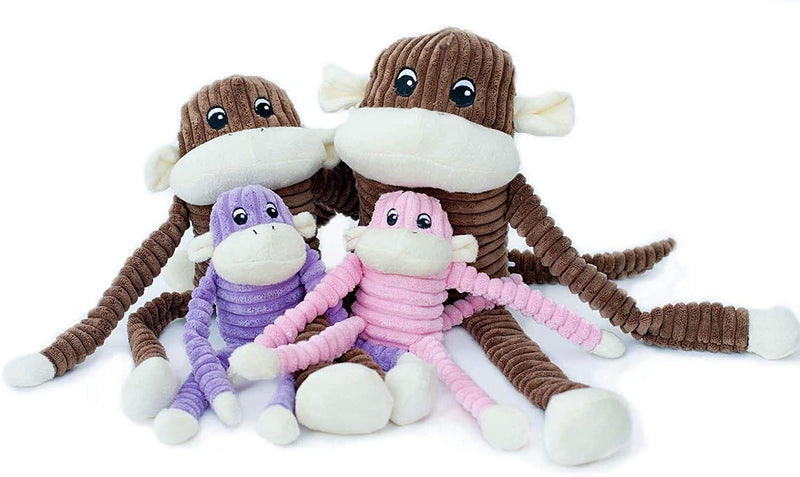 Spencer The Crinkle Monkey Dog Toy, Squeaker and Crinkle Plush Toy