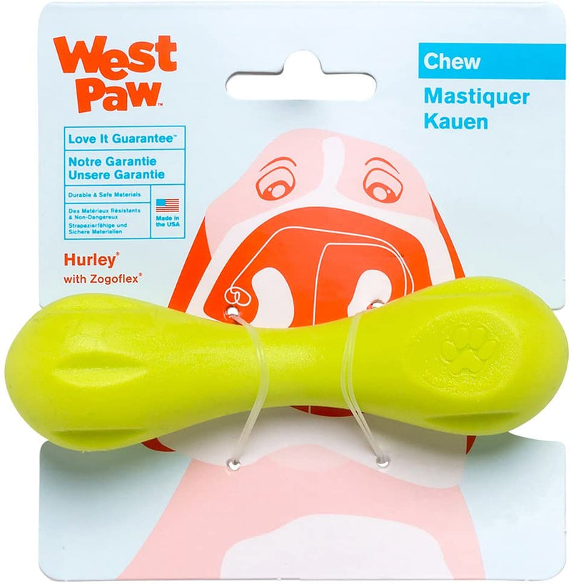 WEST PAW Zogoflex Hurley Dog Bone Chew Toy – Floatable Pet Toys for Aggressive Chewers, Catch, Fetch – Bright-Colored Bones for Dogs – Recyclable, Dishwasher-Safe, Non-Toxic, Made in USA