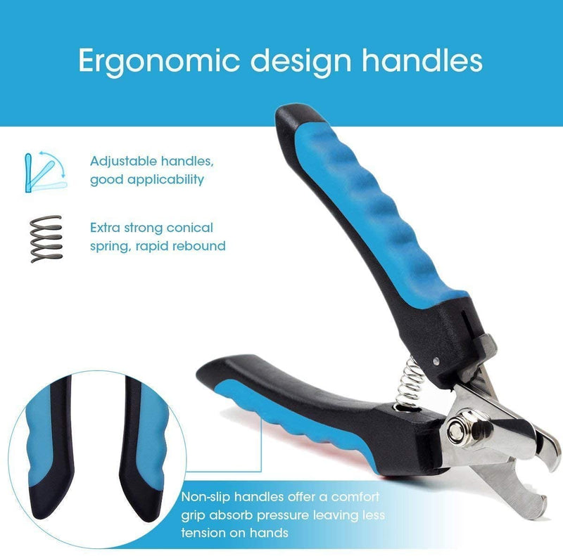 Dog Nail Clippers and Trimmer - with Quick Safety Guard to Avoid Over-Cutting Toenail - Grooming Razor Sharp Blades for Small Medium Large Breeds