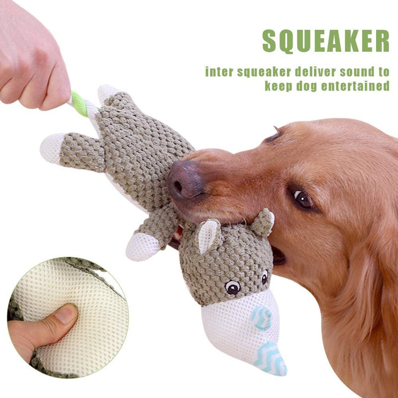 Dog Squeak Toy -1 PC Stuffed Dog Toys Interactive, Durable Dog Plush Toys, tuff Dog Toys for chewers, Dog Teething Toys for Small Medium Large Dogs…