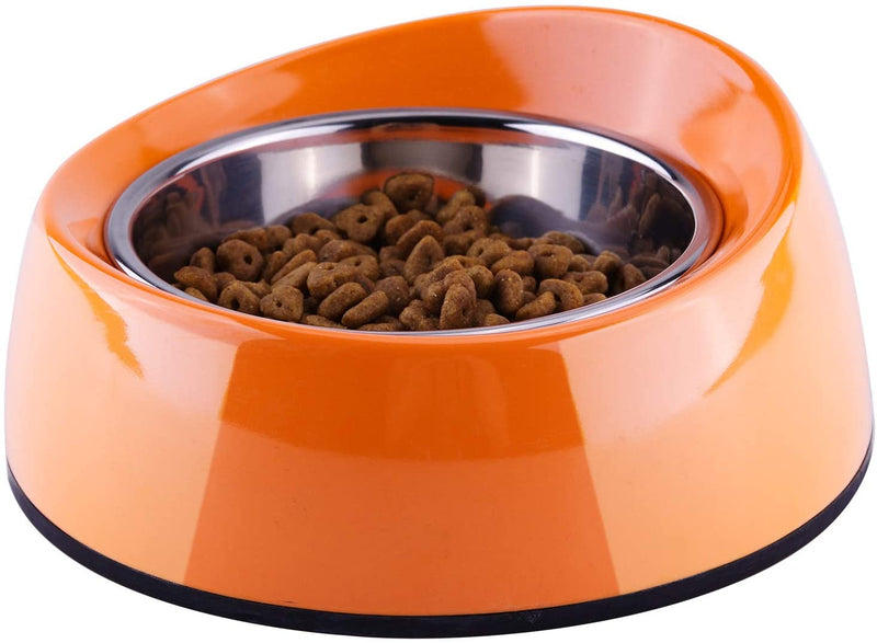 Dog Cat Bowls Melamine Stand Stainless Steel Pet Bowls for Small Medium Large Dogs and Cats