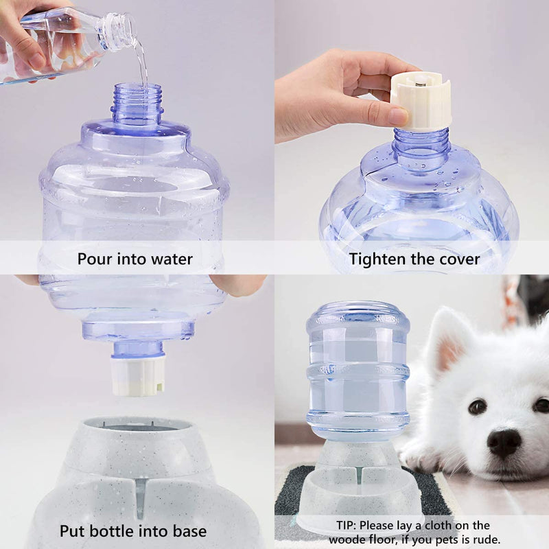 Pet Feeder Food and Water for Dogs and Cats, Automatic Water Food Dispenser, Natural Gravity Feeding Supplies for Small Dog Pets Puppy Kitten Rabbit Bunny