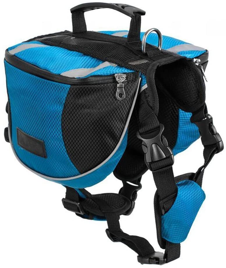 Dog Saddlebags Pack Hound Travel Camping Hiking Backpack Saddle Bag for Small Medium Large Dogs